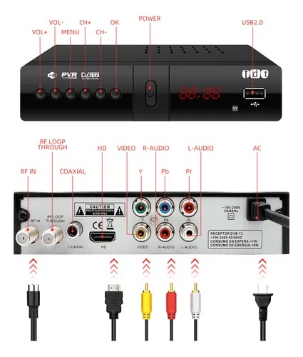 Decodificador Tdt Receptor Tv Digital Dv